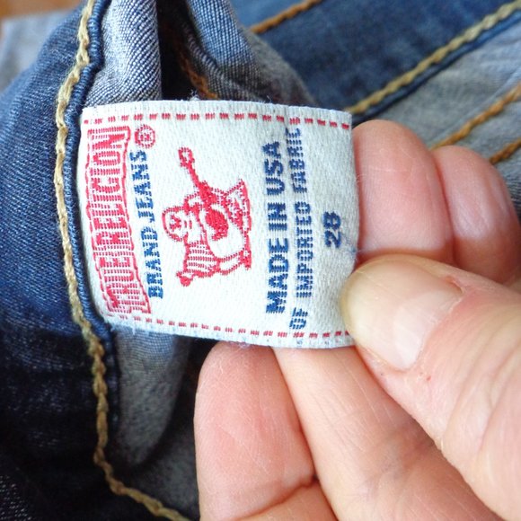 TRUE RELIGION Skinny Leg Jeans 28 Zip/Button Closure Pockets - Picture 11 of 15